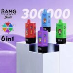 Bang Leader Stoll 300K Puffs – 6 az 1-ben Eldobható Vape Kijelzővel,  Ízváltó Rendszer,