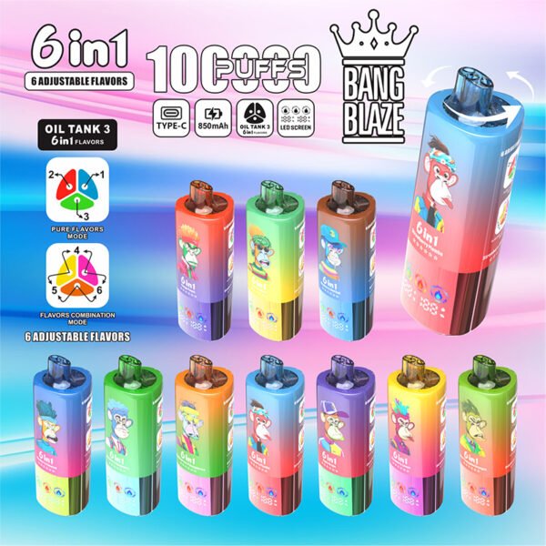 Bang Blaze 100,000 Puffs 6 az 1-ben Vape – A Tökéletes Élmény 100,000 Slukkal