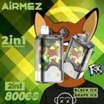 Airmez Fox 80K – 80 000 slukkos 2 az 1-ben eldobható vape, Dual Flavor, Mesh Coil - Image 10