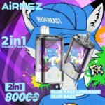 Airmez Fox 80K – 80 000 slukkos 2 az 1-ben eldobható vape, Dual Flavor, Mesh Coil - Image 8