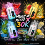 Merry-Mi Mecha X 36K – 36 000 slukkos eldobható vape, Dual Mesh Coil, 3% nikotin