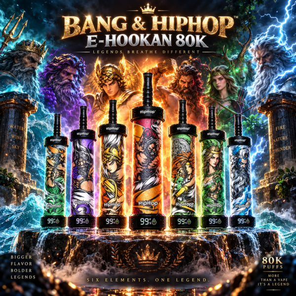 HipHop E-Hookah 80K – elektronikus vízipipa, akár 80 000 slukk
