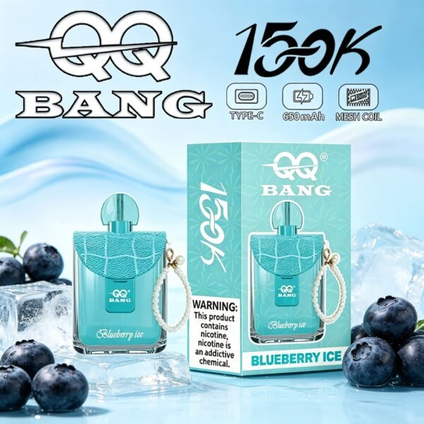 QQ BANG 150K Puffs Eldobható Vape – 650 mAh, 1,0 Ω Mesh Coil, Type-C